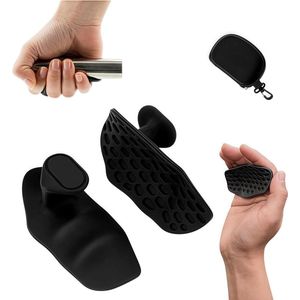 Zwart 1 paar, Antislip handgrepen - Ergonomische rubberen handbeschermers voor training en oefeningen, gewichtheffen, dumbbells, deadlifts, pull-up grippers met halterkussen, voor mannen en vrouwen