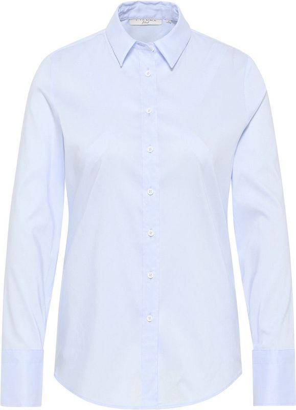 ETERNA - Dames Blouse - Lichtblauw - Slim Fit - Stretch Performance Shirt