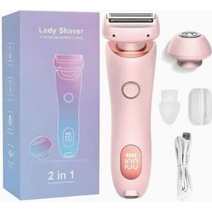 Epilator-Serie - Vrouwen Elektrisch Scheerapparaat - 2-In-1 Gezicht En Lichaam - Waterdicht LED-Display - USB-C Opladen - Sensitieve Huid - Droog En Nat Gebruik
