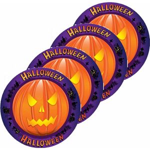 Multipack van 75x Bierviltjes pompoen Halloween dubbelzijdig bedrukt - Halloween feestversiering