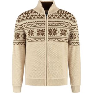 MGO Lenn Heren - Outdoorvest - Noors patroon - Zand