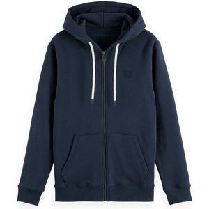 SCOTCH & SODA - Sweatvest - Donkerblauw - Capuchon met Trekkoord