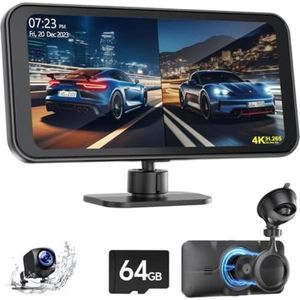 Dual dashcam - Dashcam voor en achter - Auto camera dashcam - Dashcam auto - Dual dashcam voor auto - Zwart