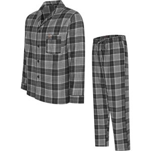 United Labels® Schlafanzug The Peanuts Snoopy Schlafanzug für Damen Langarm Schwarz/Grau