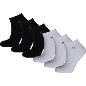 Hilla Collections - Bamboo Sneakersock - 40/46 - Zwart/Wit