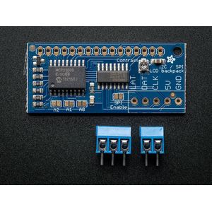 i2c / SPI character LCD backpack van Adafruit 292