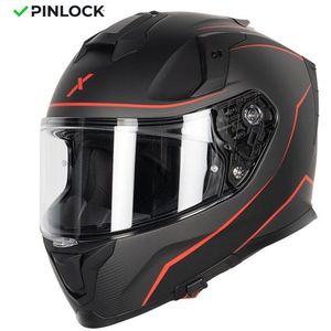 Motor Integraal Integraalhelm FATA MORGANA ZWART/ROOD Zwart/Grijs/Rood M van MOTOBLOUZ