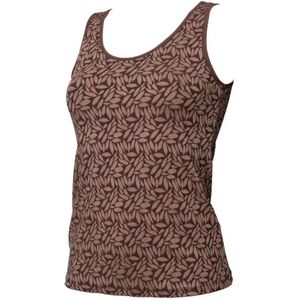 Avet dames hemd microfiber - Jacquard - Microvezel onderhemd met brede bandjes - Copy - M - Bruin