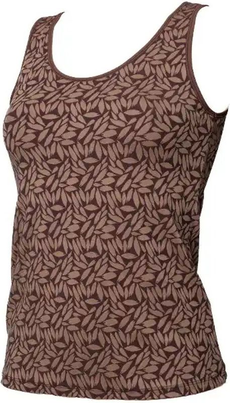 Avet dames hemd microfiber - Jacquard - Microvezel onderhemd met brede bandjes - Copy - M - Bruin