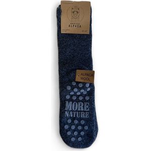 Alpaca-wollen sokken (Maat 41-47) - Home-sokken - Blauw - American Alpaca - Mannen - 1 Paar