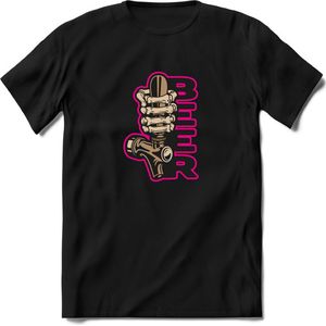 Biertap legend | Feest kado T-Shirt heren - dames | Roze | Perfect drank cadeau shirt |Grappige bier spreuken - zinnen - teksten