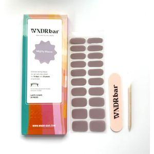 WNDRbar Gel nagelsticker - Mighty Mauve - 1 strip - Nagelstickers voor UV Gelnagels - Mauve - Pastel - Paars - Gel nails - Gel nail wraps - Nail wraps - Semi-cured nail wraps - Nail stickers - gellak stickers - Gel Manicures