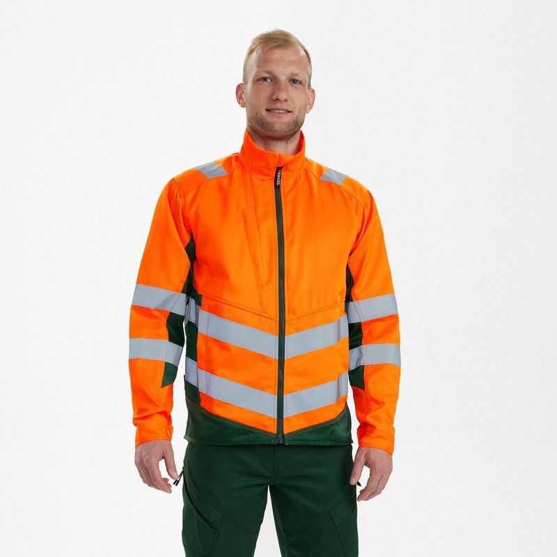 Engel - Safety Light - Werkjack - Hi-vis Orange / Green - Fluorescerend
