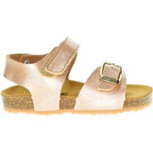 Glitter Roos Lederen Kleine Meisjessandaal Plakton Velcroges maat 18