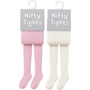 Nifty - 2 Baby Maillots - Crème & Roze - 0-6 mnd