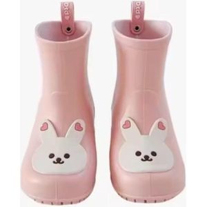 Regenlaarsjes - Peuter regenlaarsjes - Gebroken wit regenlaarsjes - Regenlaarzen kinderen - Regenlaarzen peuters - PVC laarsjes - Maat 24 - Meisjes - Waterdicht - Kaplaarsjes