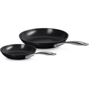 Le Creuset Koekenpannenset Essential Non-Stick Ceramic - ø 20 en 26 cm - keramische anti-aanbaklaag