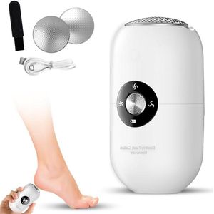 Allecto Plus - Elektrische Eeltverwijderaar met 2 Roestvrijstalen Slijpkoppen en LED-display - Oplaadbaar Voetverzorgingsapparaat - 3 Snelheden - Accu Eeltrasp voor Sterke Eelt en Gebarsten Huid