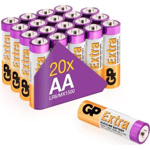 GP Extra Alkaline batterijen AA mignon penlite LR06 batterij 1.5V - 20 stuks - AA batterij