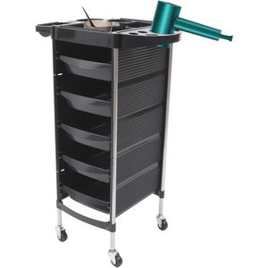 Kapperstrolley met 6 etages en wielen - Professionele salonhulp voor kappers