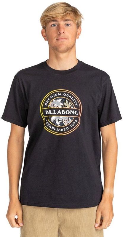 Billabong - Rotor Fill - T-shirt - Zwart - Katoen - Grafische Zeefdruk