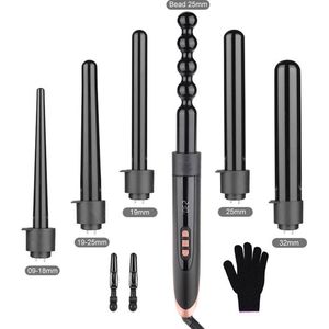 Salvano 8 in 1 Krultang - Haarkruller met Opzetstukken - Incl. Handschoen Curling - 120-220°C