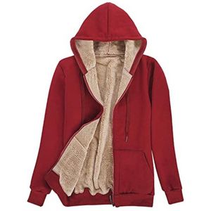 Hoodie Dames Fleece Sweatjack voor Herfst en Winter - Warm met Rits en Capuchon