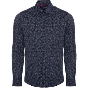 Casual Blauw Overhemd Print Lange Mouw Heren Carisma 8626 - XL