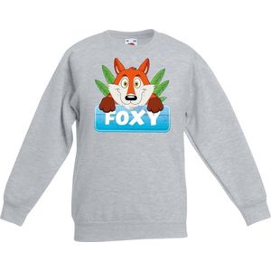 Foxy de vos sweater grijs voor kinderen - unisex - vossen trui - kinderkleding / kleding 170/176