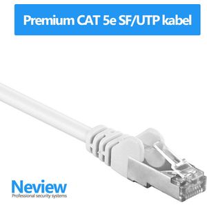 Neview - 10 meter premium SF/UTP kabel - CAT 5e - Dubbele afscherming - (netwerkkabel/internetkabel)