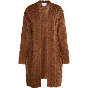 Usha - WHITE LABEL - Gebreid Vest - Bruin