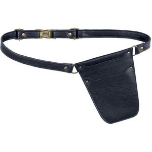 Gereedschapsriem Dames van echt leer. lederen Toolbelt voor vrouwen. verstelbare riem voor klussen en tuinieren. donkerblauw zwart