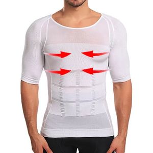 Compressieshirt Heren Mouwloos Maat XL – Afslankend Body Shaper Vest – Corrigerend Shirt voor Buik & Taille – Gym Workout Shapewear tegen Gynaecomastie – Corrigerend Ondergoed – Sportshirt – Taille Trainer