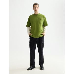 Scotch & Soda - Artwork - T-shirt - Groen - Heren