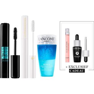 Lancôme Routine Cils en 3 étapes Primer | Mascara | Démaquillant Yeux + 2 Cadeaus - Cils Booster XL Mascara Primer & Mr Big Mascara Waterproof Noir & Bi-Facil Démaquillant Yeux 75ml + en Cadeau: La Vie Est Belle 10ml & Génifique Ultimate Serum 7ml