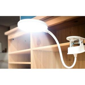 Bureaulamp - Leeslamp - Bedlamp Klemlamp - Led verlichting - Dimbaar - Wit - Usb Oplaadbaar