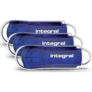 32GB 3-pack USB 2.0 Flash Drives in Blauw