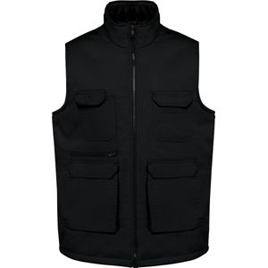 WK. Designed To Work Gewatteerd unisex gilet in polykatoen met veel zakken WK607 - Black - XXL
