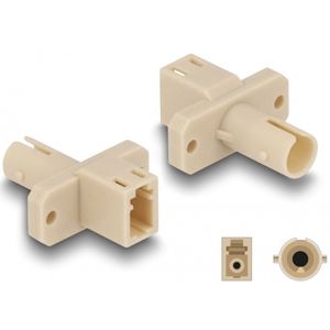 Optische vezel hybride koppeling lc simplex vrouwelijk naar st simplex vrouwelijk beige