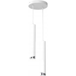 +Gratis. Hanglamp buis Gu10 pendel wit chroom Ewilight BEVEL