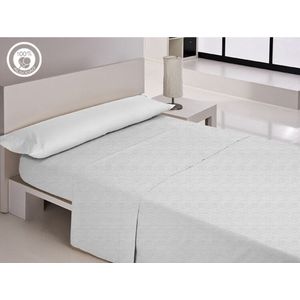 Happy Home - LISOS COTTON - Bovenblad - Wit - Bed van 200