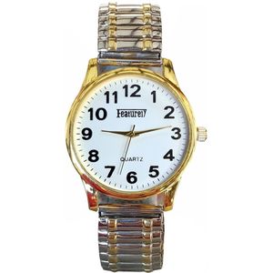 Fako® - Horloge - Rekband - Featurely - Ø 40mm - Goud/Zilverkleurig