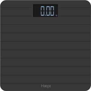 Haepi Irina - Weegschaal Personenweegschaal Digitaal - Antislip softtouch-oppervlak- Verlicht scherm voor perfecte leesbaarheid - Maximale capaciteit van 180 kg - Inclusief batterijen