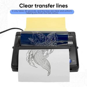 Tattoo Stencil Printer – Tattoo Printer – Thermische Printer - Inclusief Transfer Papier - Zwart
