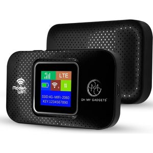 O.M.G Draagbare 4G MiFi Router - Simlockvrij Mobiel WiFi Modem - Draadloze Router - Tot 8 Apparaten - 150 Mbps - 3000 mAh - Mobiele Hotspot voor Reizen, Camping en Thuiswerken