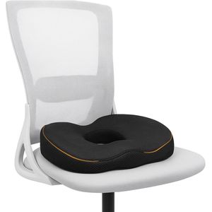 Alyze Donut kussen Orthopedisch - Zitkussen - Stuitje - Ergonomisch - Traagschuim - Wiebel - Voor Auto, Bureaustoel & Bank