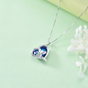 Dierenketting van 925 sterling zilver met hanger, schattige diersieraden voor dames en meisjes