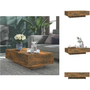 vidaXL Salontafel Gerookt Eiken - 115 x 60 x 31 cm - Modern Design - Tafel