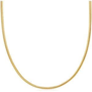 Ania Haie AH N057-03G Heart Hunter Dames Ketting - Collier - Sieraad - Zilver - Goudkleurig - 925 Zilver - Slang - 5 mm breed - 45 cm lang
