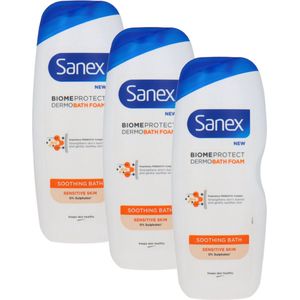 Sanex Biome Protect Bath Foam - Gevoelige Huid - 570ml - 3 Stuks